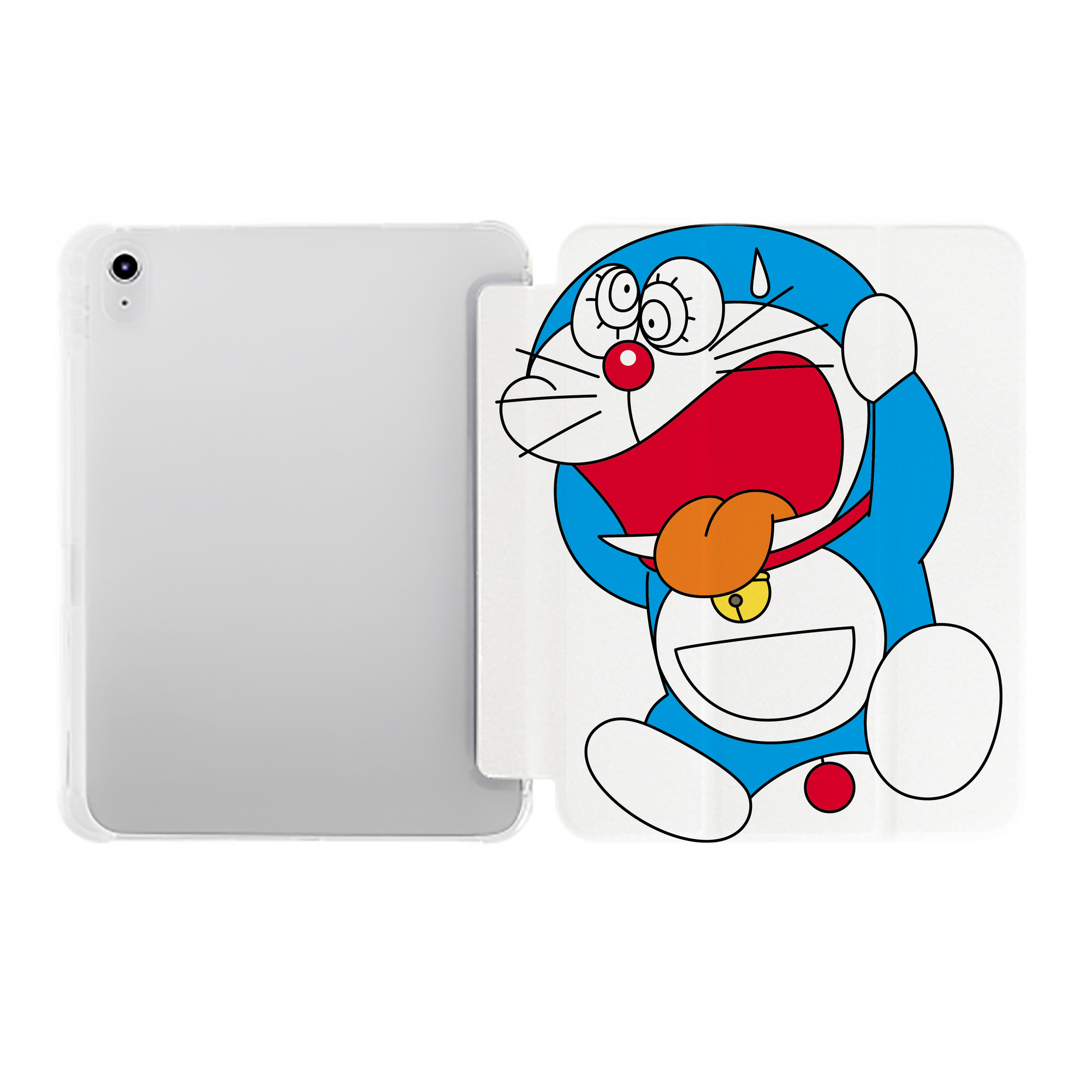 （画像用） ドラえもん Doraemon IPad ケース ペン収納付き 三つ折りスタンド PUレザー×シリコン 対応機種9.5/10.5/10.9インチ